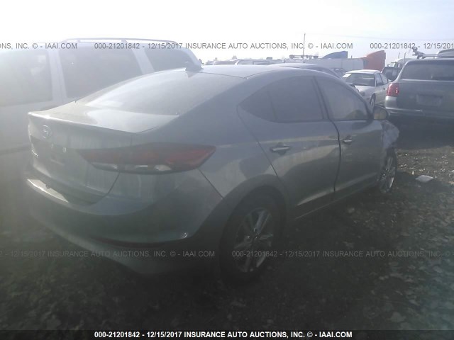 KMHD84LF9HU409907 - 2017 HYUNDAI ELANTRA SE/VALUE/LIMITED GRAY photo 4