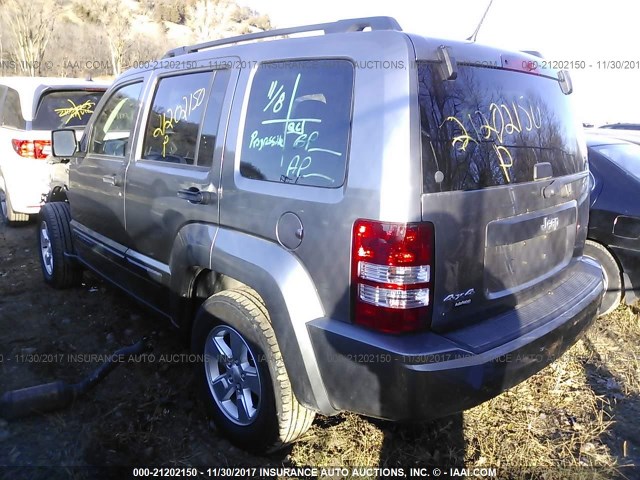 1C4PJMAK1CW147433 - 2012 JEEP LIBERTY SPORT 灰色 照片 3