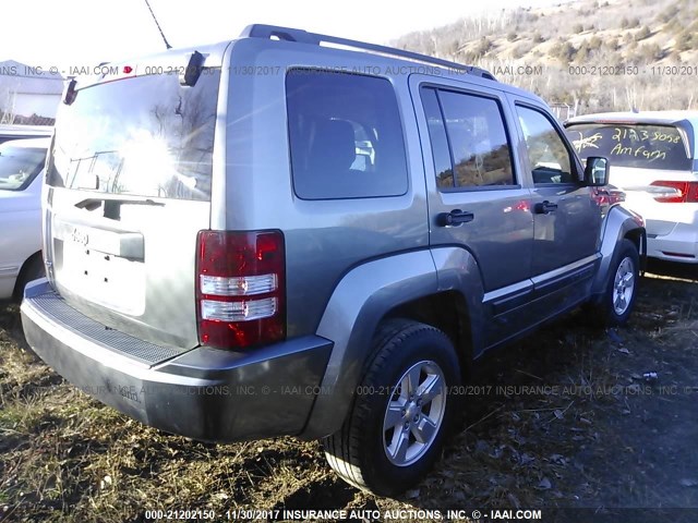 1C4PJMAK1CW147433 - 2012 JEEP LIBERTY SPORT 灰色 照片 4