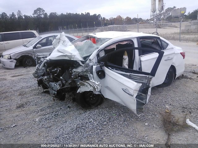 3N1AB7AP1HL639203 - 2017 NISSAN SENTRA S/SV/SR/SL WHITE photo 2