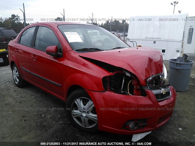 KL1TG5DE5AB108848 - 2010 CHEVROLET AVEO LT RED photo 1