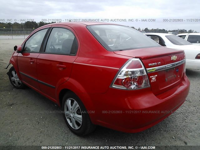 KL1TG5DE5AB108848 - 2010 CHEVROLET AVEO LT RED photo 3