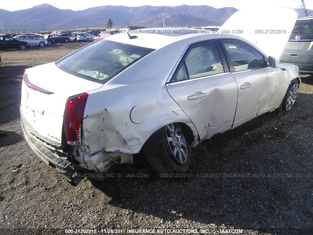 1G6DT57V280135809 - 2008 CADILLAC CTS HI FEATURE V6 WHITE photo 4