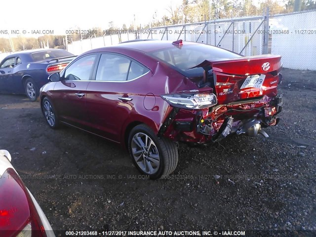 5NPD84LF8HH161941 - 2017 HYUNDAI ELANTRA SE/VALUE/LIMITED RED photo 3