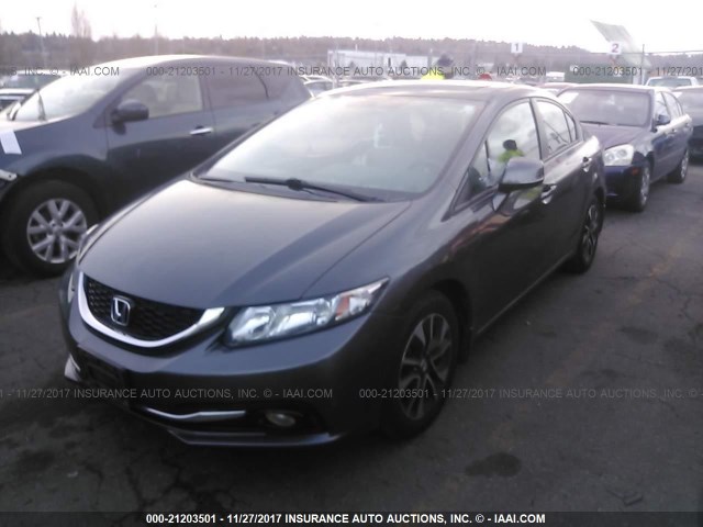 2HGFB2F91DH532429 - 2013 HONDA CIVIC EXL GRAY photo 2