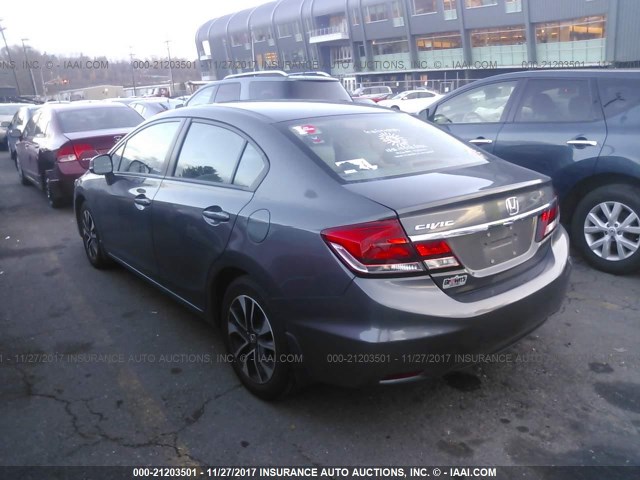 2HGFB2F91DH532429 - 2013 HONDA CIVIC EXL GRAY photo 3
