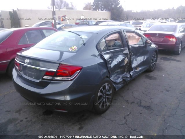 2HGFB2F91DH532429 - 2013 HONDA CIVIC EXL GRAY photo 4