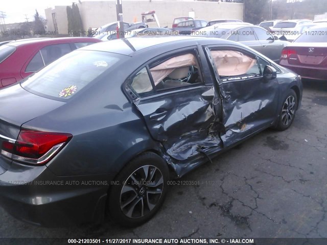 2HGFB2F91DH532429 - 2013 HONDA CIVIC EXL GRAY photo 6