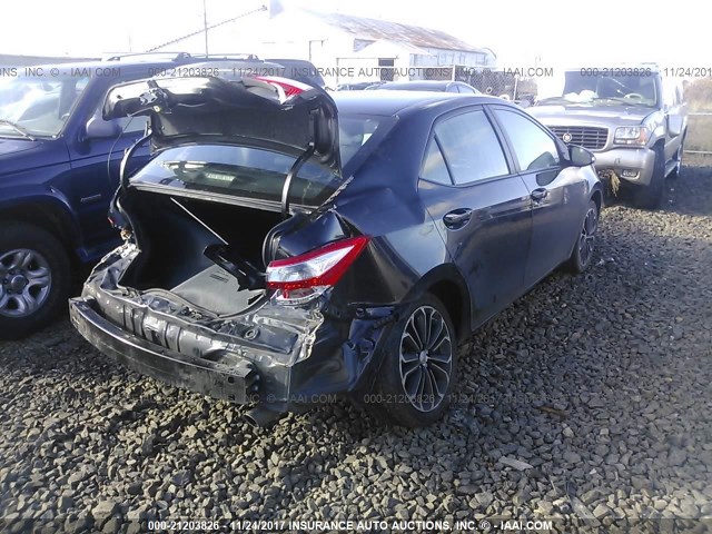 2T1BURHE0EC155629 - 2014 TOYOTA COROLLA L/LE/LE PLS/PRM/S/S PLS BLACK photo 4