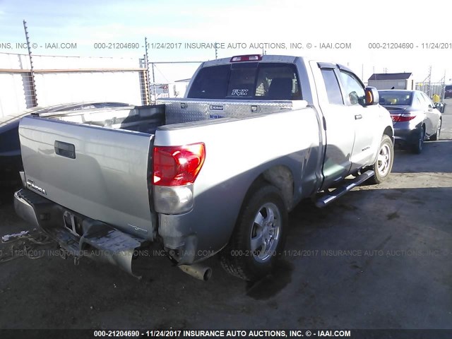5TFRV54147X005566 - 2007 TOYOTA TUNDRA DOUBLE CAB SR5 SILVER photo 4