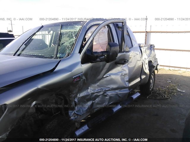 5TFRV54147X005566 - 2007 TOYOTA TUNDRA DOUBLE CAB SR5 SILVER photo 6