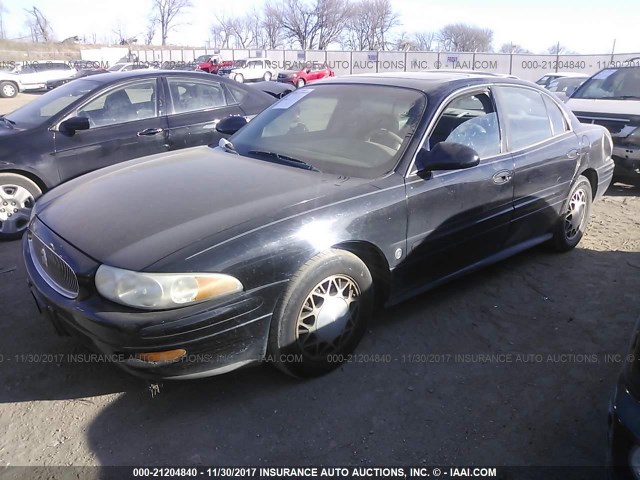 1G4HR54K62U286218 - 2002 BUICK LESABRE LIMITED BLACK photo 2