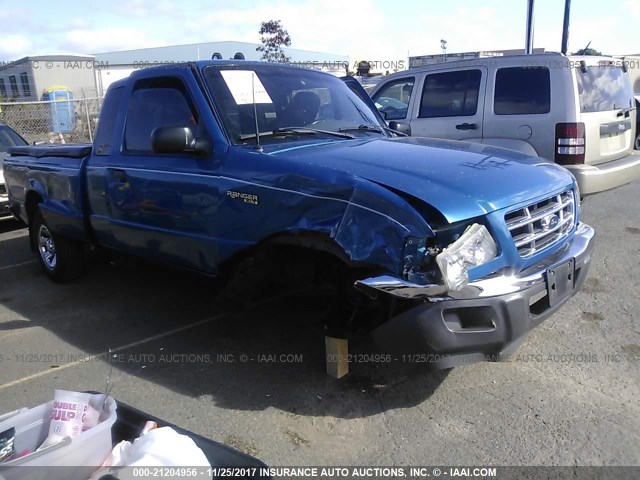 1FTYR44U02PA40845 - 2002 FORD RANGER SUPER CAB BLUE photo 1