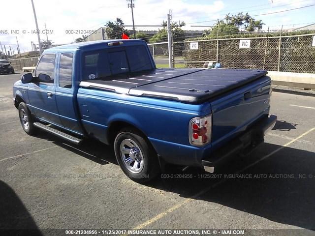 1FTYR44U02PA40845 - 2002 FORD RANGER SUPER CAB BLUE photo 3