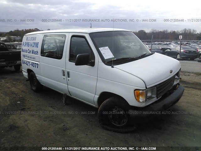 1FTEE142XVHB40347 - 1997 FORD ECONOLINE E150 VAN WHITE photo 1