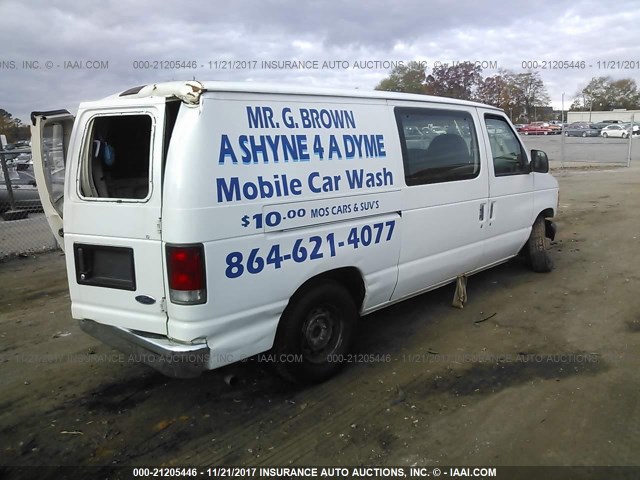 1FTEE142XVHB40347 - 1997 FORD ECONOLINE E150 VAN WHITE photo 4