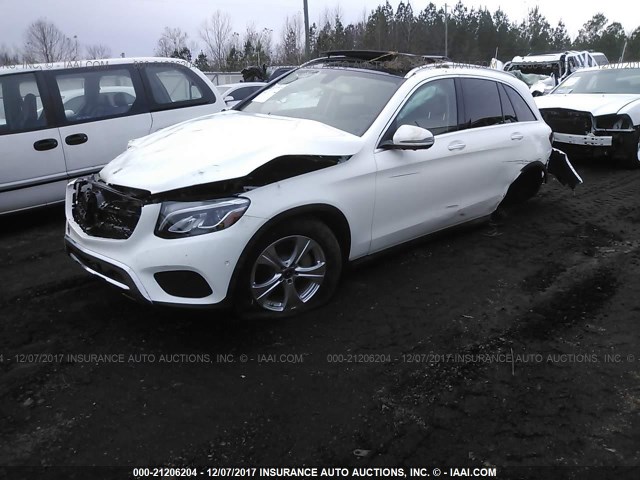 WDC0G4JB0JV039916 - 2018 MERCEDES-BENZ GLC 300 WHITE photo 2