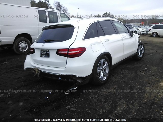 WDC0G4JB0JV039916 - 2018 MERCEDES-BENZ GLC 300 WHITE photo 4