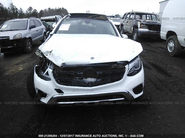 WDC0G4JB0JV039916 - 2018 MERCEDES-BENZ GLC 300 WHITE photo 6