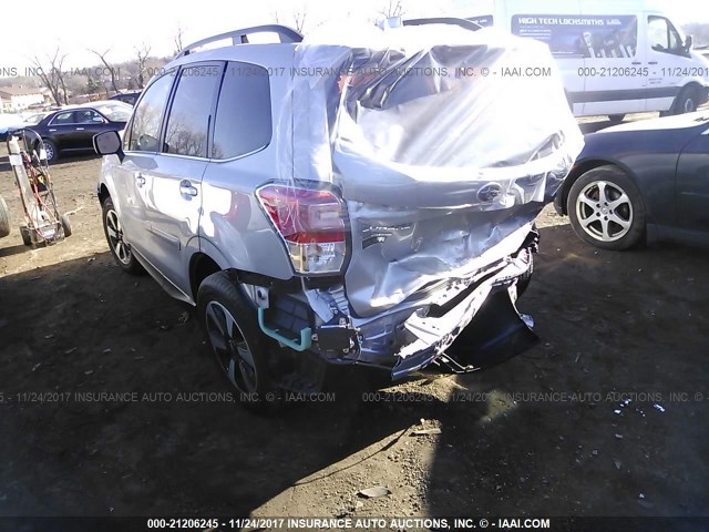 JF2SJARC4HH560434 - 2017 SUBARU FORESTER 2.5I LIMITED SILVER photo 3