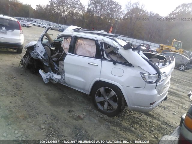 1C4RJFCG2FC791865 - 2015 JEEP GRAND CHEROKEE OVERLAND WHITE photo 3