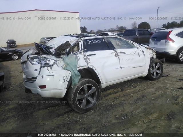 1C4RJFCG2FC791865 - 2015 JEEP GRAND CHEROKEE OVERLAND WHITE photo 4