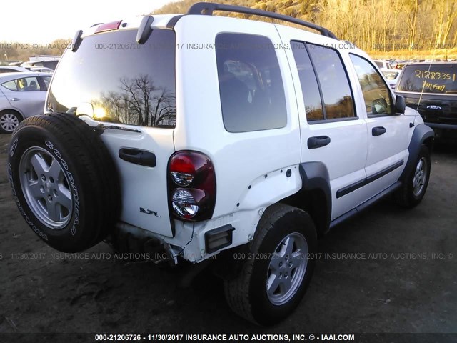 1J4GL48K47W632746 - 2007 JEEP LIBERTY SPORT 白色 照片 4
