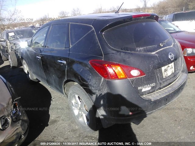 JN8AZ1MW2AW120027 - 2010 NISSAN MURANO S/SL/LE BLACK photo 3