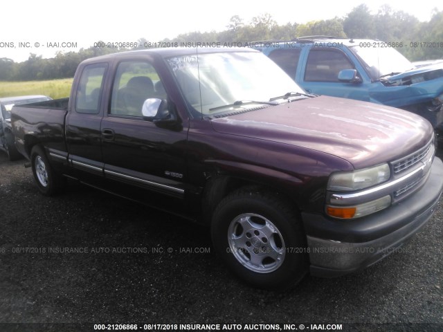 2GCEC19W7X1281285 - 1999 CHEVROLET SILVERADO C1500 MAROON photo 1