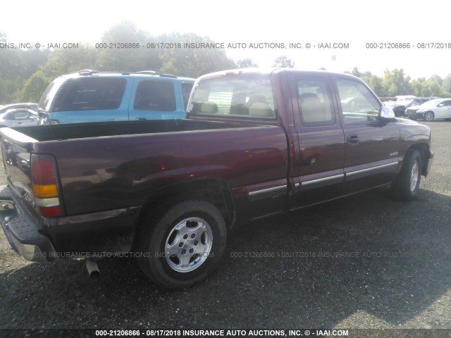 2GCEC19W7X1281285 - 1999 CHEVROLET SILVERADO C1500 MAROON photo 4