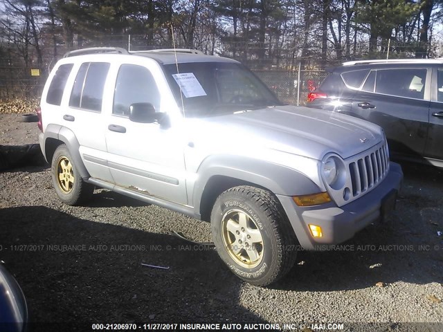 1J4GL48K15W603234 - 2005 JEEP LIBERTY SPORT SILVER photo 1