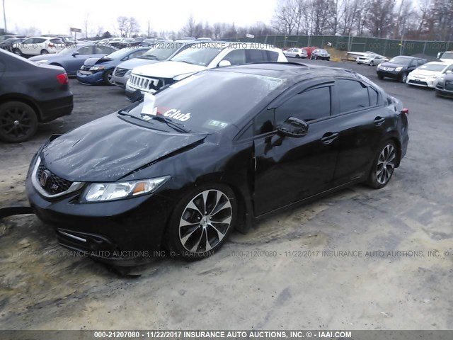 2HGFB6E57DH709975 - 2013 HONDA CIVIC SI BLACK photo 2