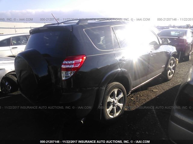 2T3DK4DV1BW060179 - 2011 TOYOTA RAV4 LIMITED BLACK photo 4