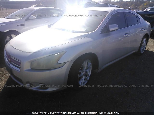 1N4AA5AP5DC800121 - 2013 NISSAN MAXIMA S/SV SILVER photo 2