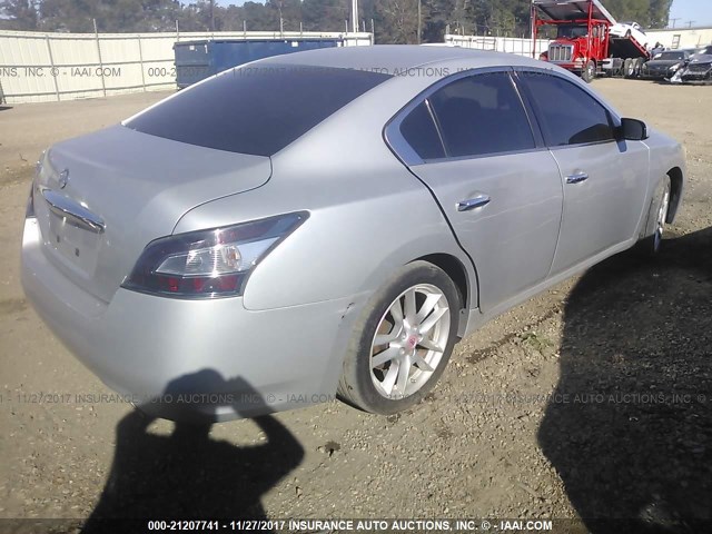 1N4AA5AP5DC800121 - 2013 NISSAN MAXIMA S/SV SILVER photo 4