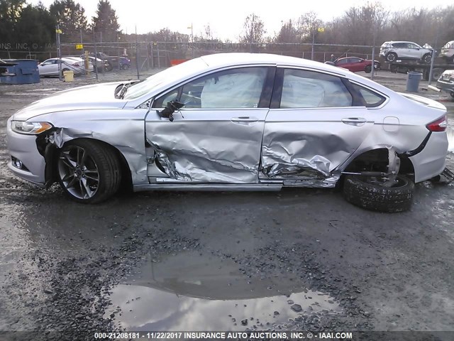 3FA6P0K97ER191236 - 2014 FORD FUSION TITANIUM SILVER photo 6