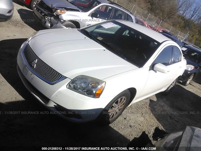 4A32B2FF4CE021271 - 2012 MITSUBISHI GALANT FE WHITE photo 2