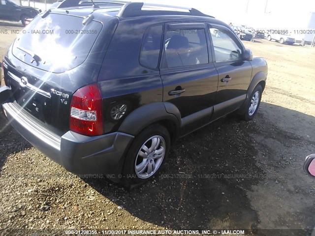 KM8JN12D57U475749 - 2007 HYUNDAI TUCSON SE/LIMITED BLACK photo 4