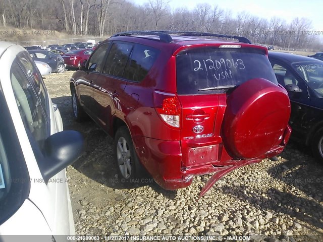 JTMBK34VX75023048 - 2007 TOYOTA RAV4 LIMITED RED photo 3