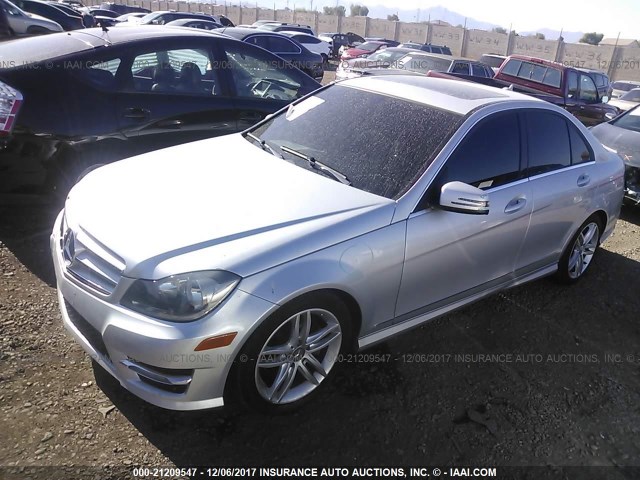 WDDGF8BB0CA685647 - 2012 MERCEDES-BENZ C 300 4MATIC SILVER photo 2