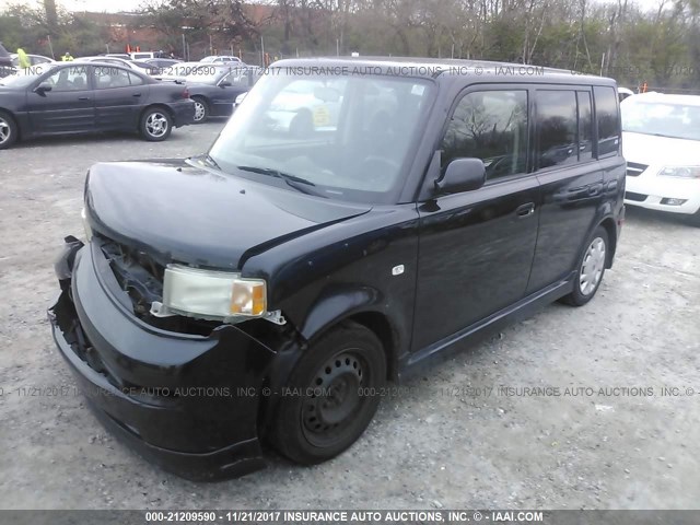 JTLKT324864074080 - 2006 TOYOTA SCION XB BLACK photo 2