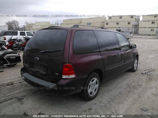 2FMDA51666BA55554 - 2006 FORD FREESTAR SE MAROON photo 4