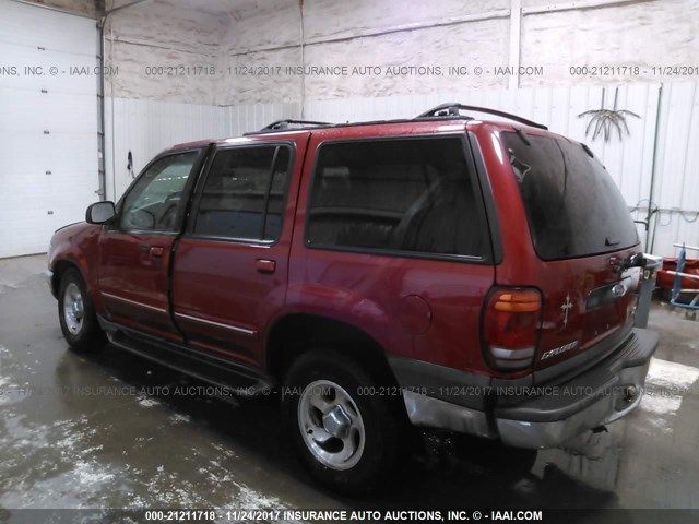 1FMZU73X4YZC43343 - 2000 FORD EXPLORER XLT MAROON photo 3