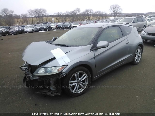 JHMZF1C4XBS011913 - 2011 HONDA CR-Z GRAY photo 2