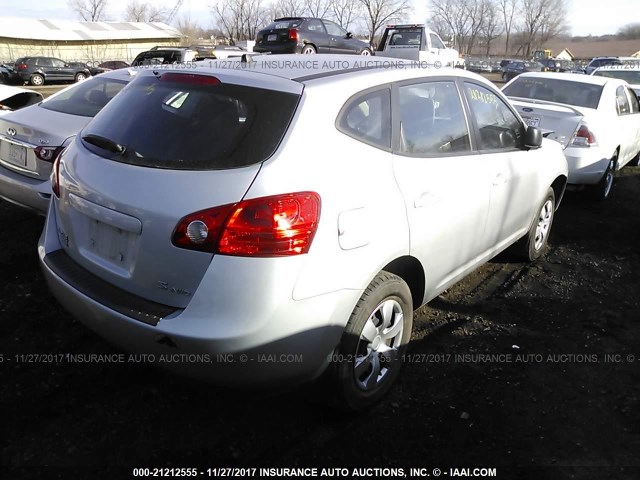 JN8AS58V38W104944 - 2008 NISSAN ROGUE S/SL SILVER photo 4