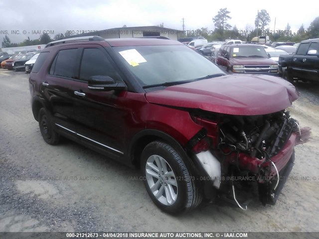 1FM5K7D81EGA16016 - 2014 FORD EXPLORER XLT RED photo 1