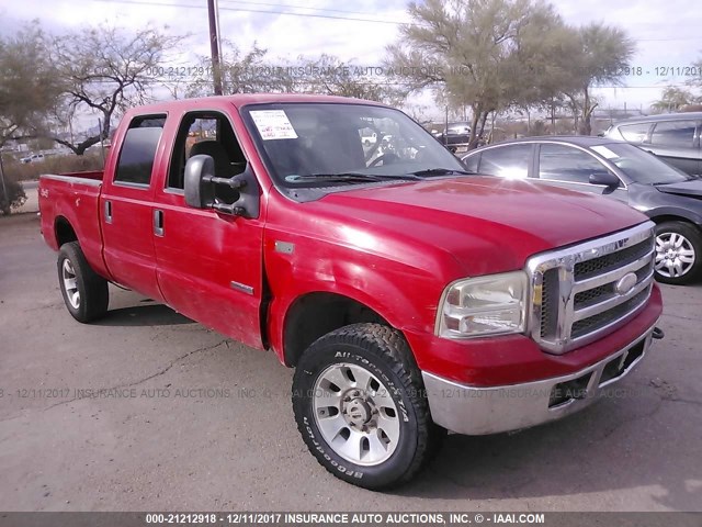 1FTSW21P17EB17615 - 2007 FORD F250 SUPER DUTY RED photo 1