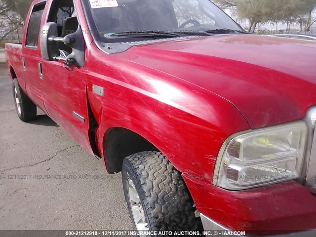 1FTSW21P17EB17615 - 2007 FORD F250 SUPER DUTY RED photo 6