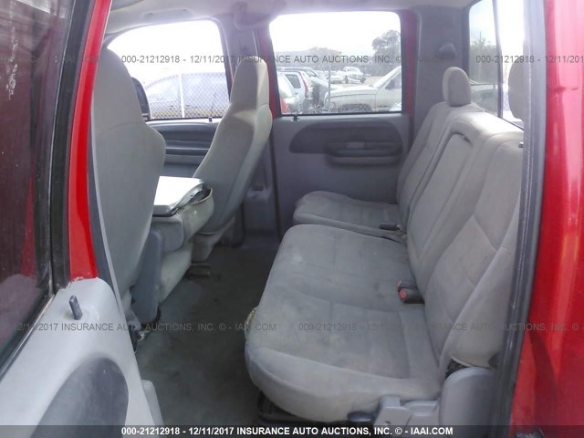 1FTSW21P17EB17615 - 2007 FORD F250 SUPER DUTY RED photo 8