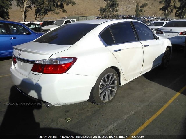 1HGCR2F59FA232070 - 2015 HONDA ACCORD SPORT Ақ фото 4